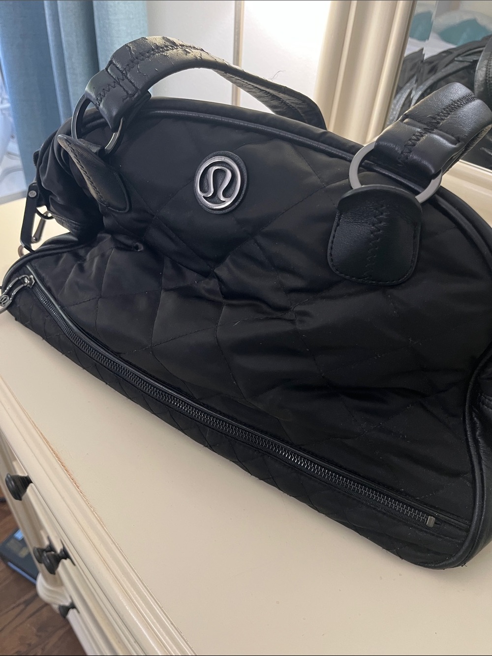 lululemon athletica Black Quilted Duffel Bag - Picture 1 of 6